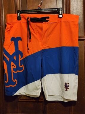 NWT-New York Mets MLB Mens Color Dive Boardshorts-Size 34